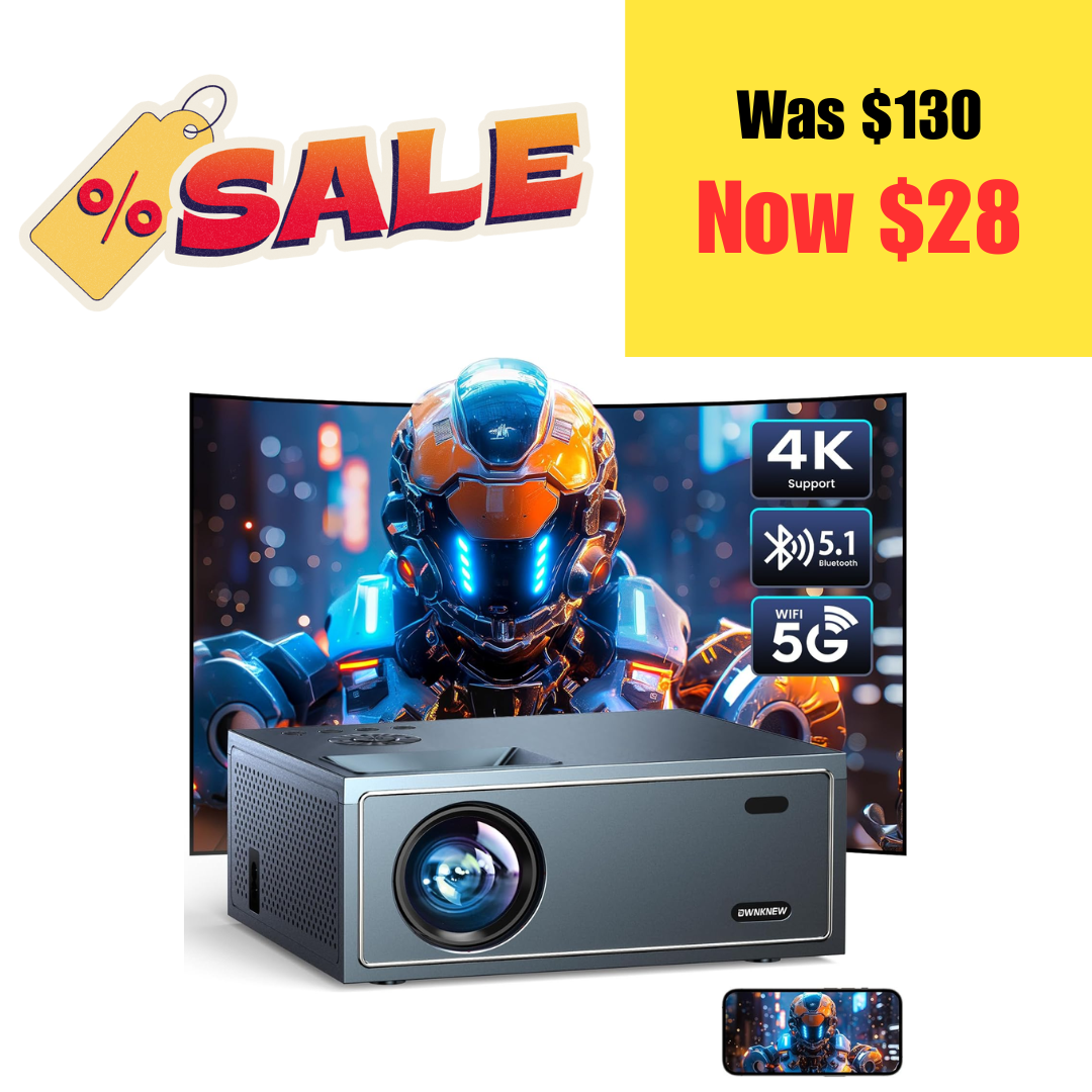 4k Projector on Sale: $28 | Retail: $130