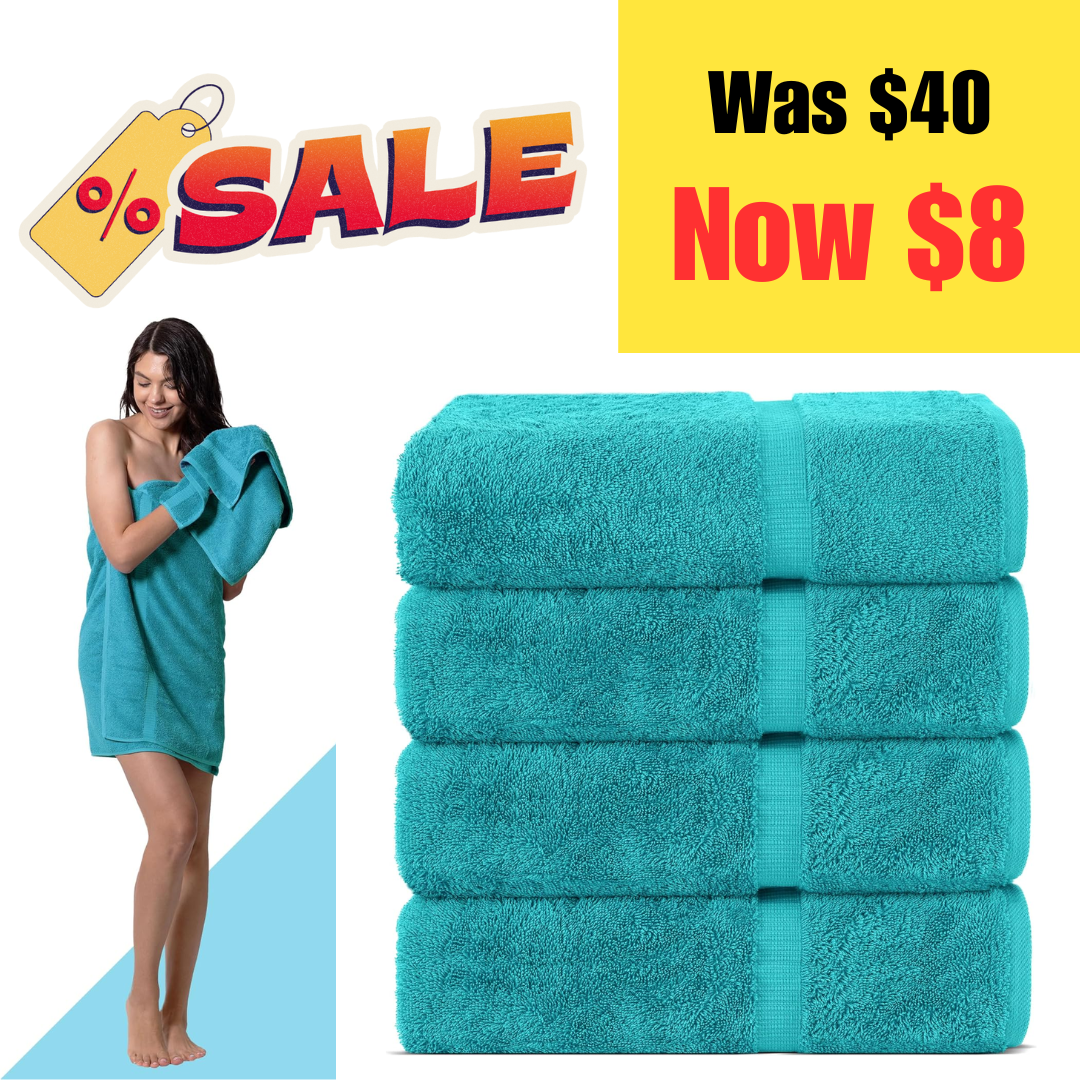 4pc Spa Towels on Sale: $8 | Retail: $40