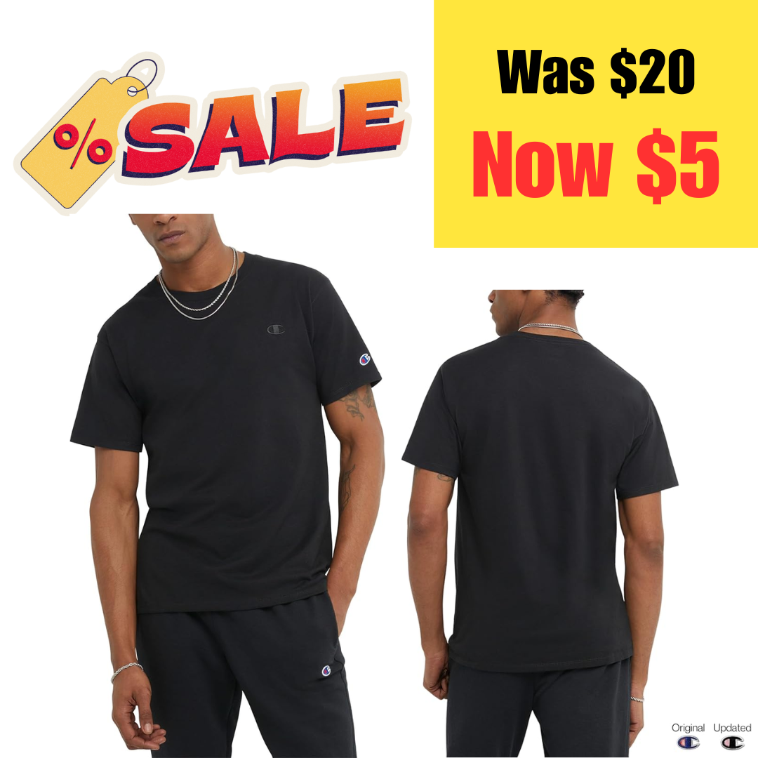 Champion Men's Classic Everyday T-Shirt on Sale: $5 | Retail: $20