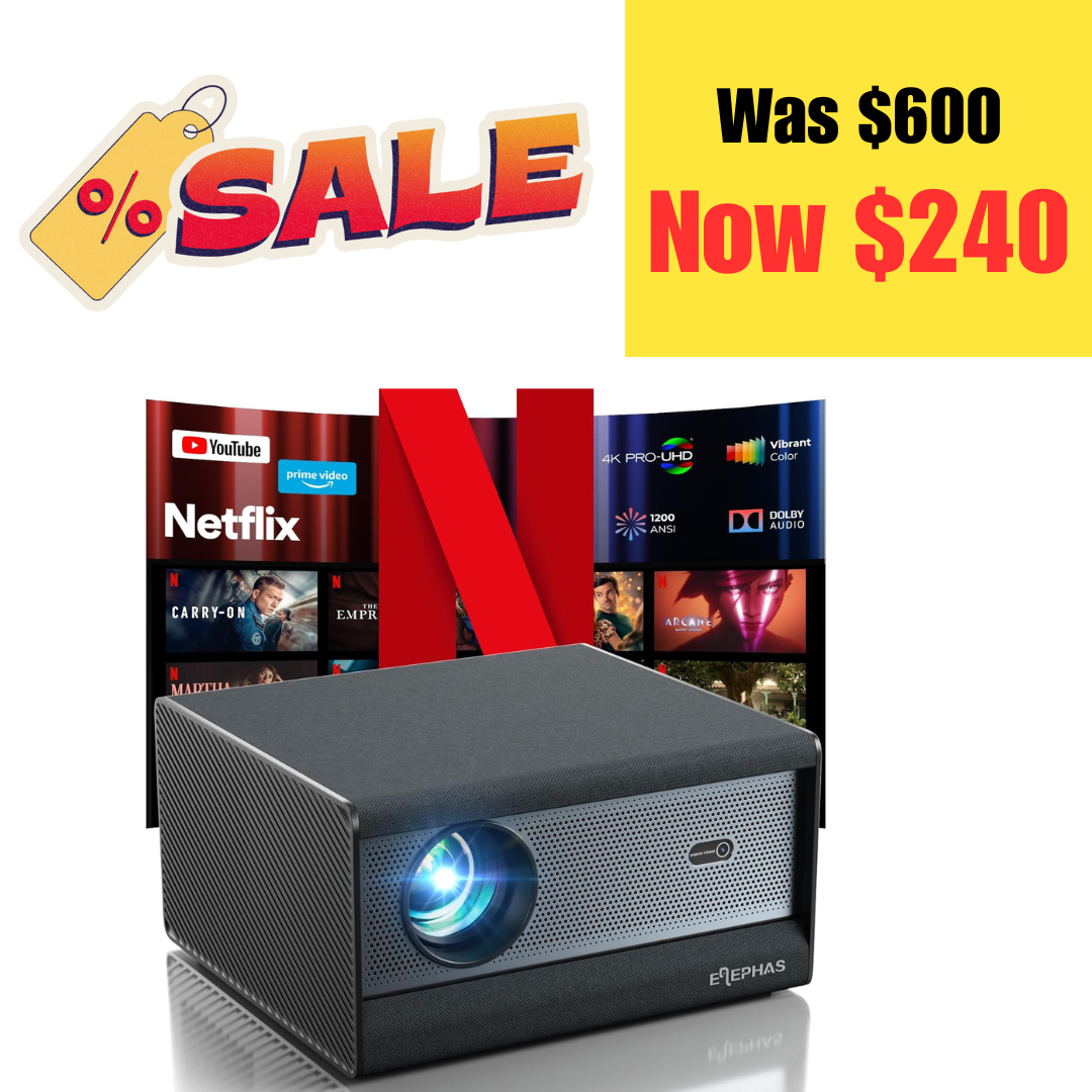 Smart 4K PRO-UHD Projector on Sale: $240 | Retail: $600