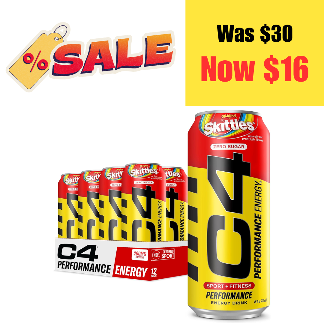 12pk C4 Performance Skittles Energy Drink on Sale: $16 | Retail: $30