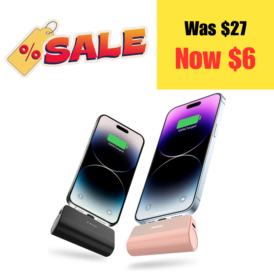 2pk 5000mAh Mini Portable Charger on Sale: $6 | Retail: $27