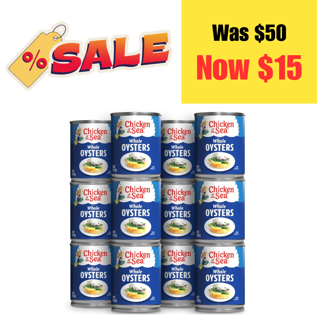 12pk Whole Oysters on Sale: $15 | Retail: $50
