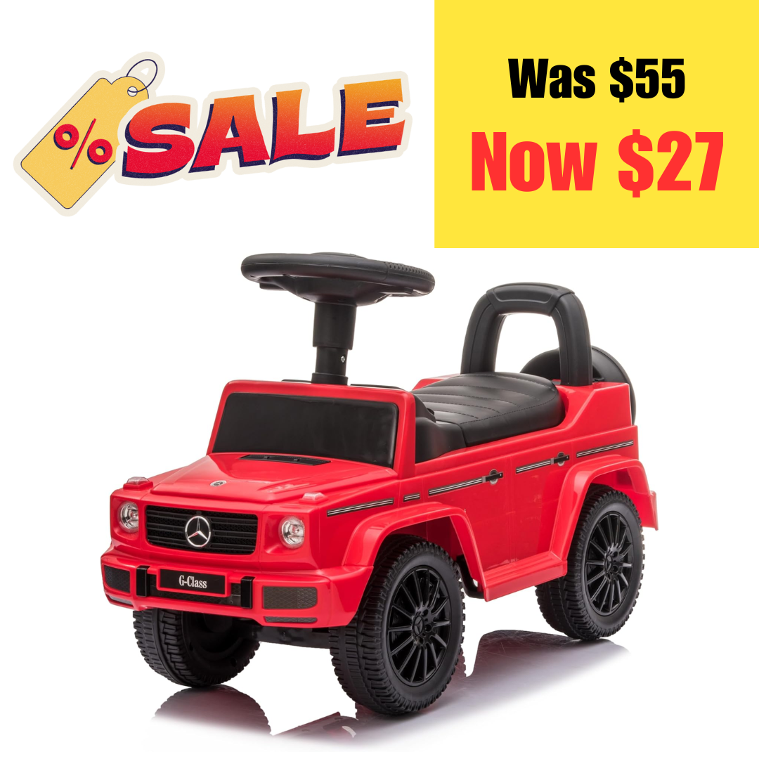 Red Mercedes G-Wagon Push Car on Sale: $27 | Retail: $55