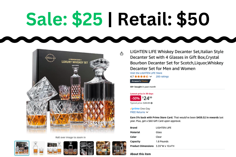 Whiskey Decanter Set on Sale: $25 | Retail: $50