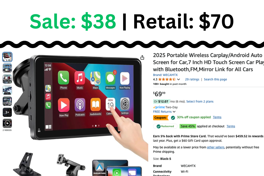 Wireless Carplay on Sale: $38 | Retail: $70