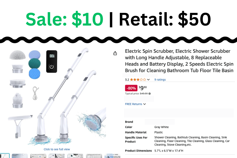 Electric Scrubber on Sale: $10 | Retail: $50