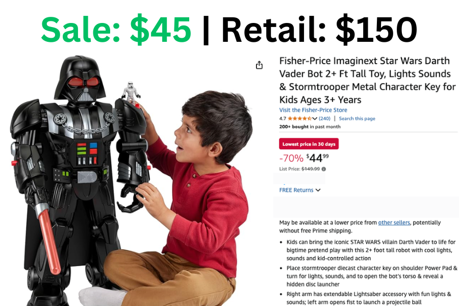 Fisher-Price Star Wars Darth Vader Bot on Sale: $45 | Retail: $150