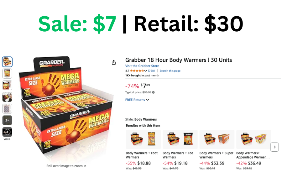 30 pk Hand Warmers on Sale: $7 | Normally: $30