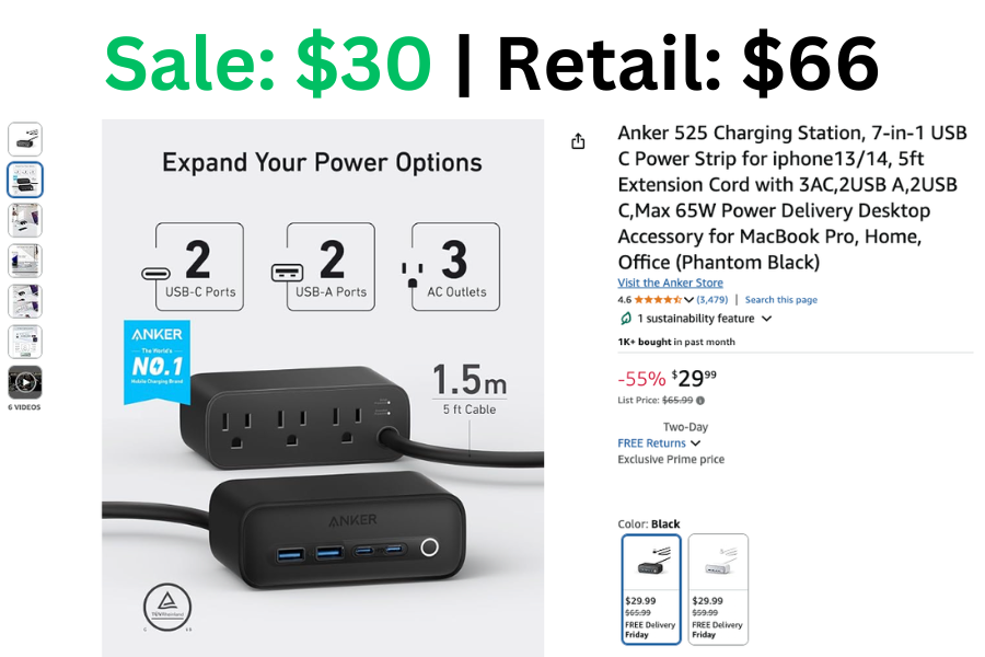 Anker 7-in-1 Charging Station on Sale for $30 | Normally $66