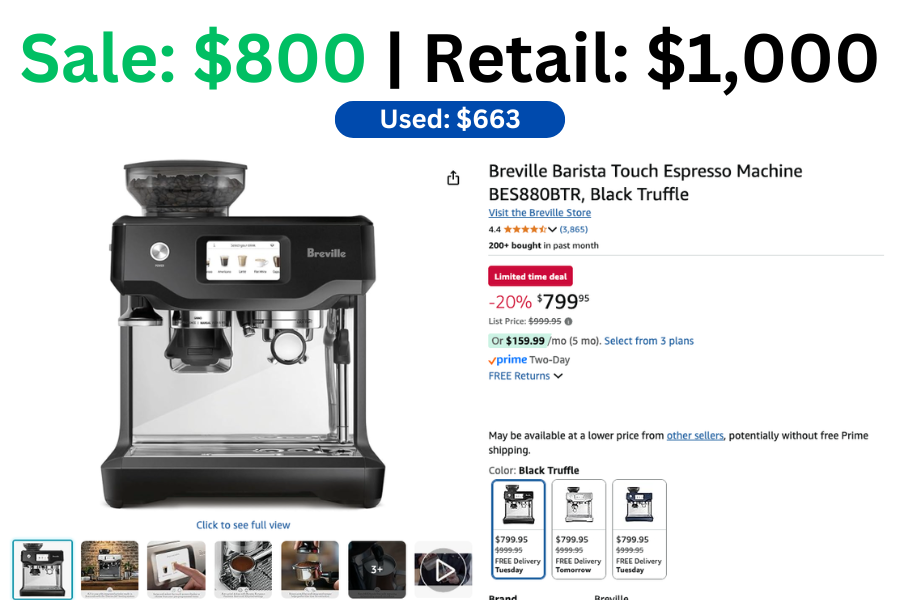 Breville Barista Touch Espresso Machine on Sale for $800 | Normally $1,000