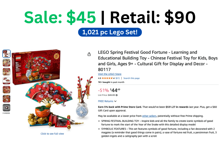 LEGO Spring Festival Good Fortune on Sale for $45 | Normally $90