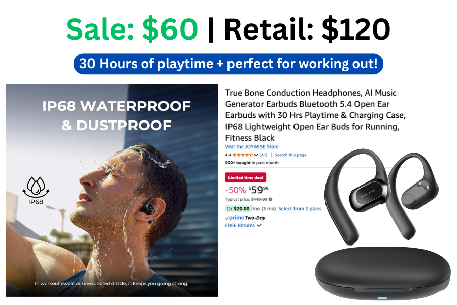 True Bone Conduction Headphones on Sale: $60 | Normally $120