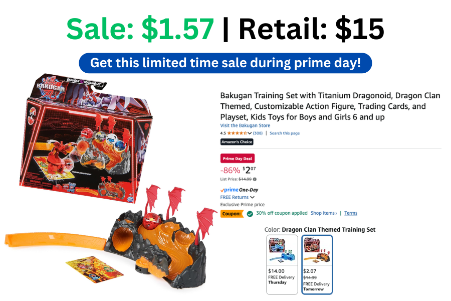 Bakugan Training Set on Sale: $1.57 | Normally $15