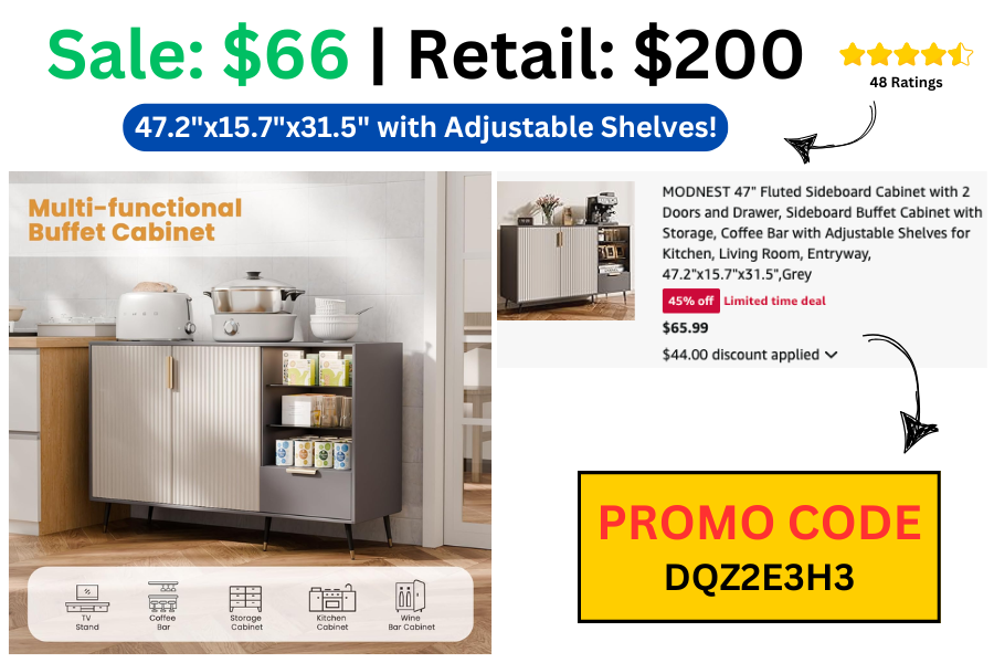 47" Fluted Cabinet on Sale: $66 | Normally $200