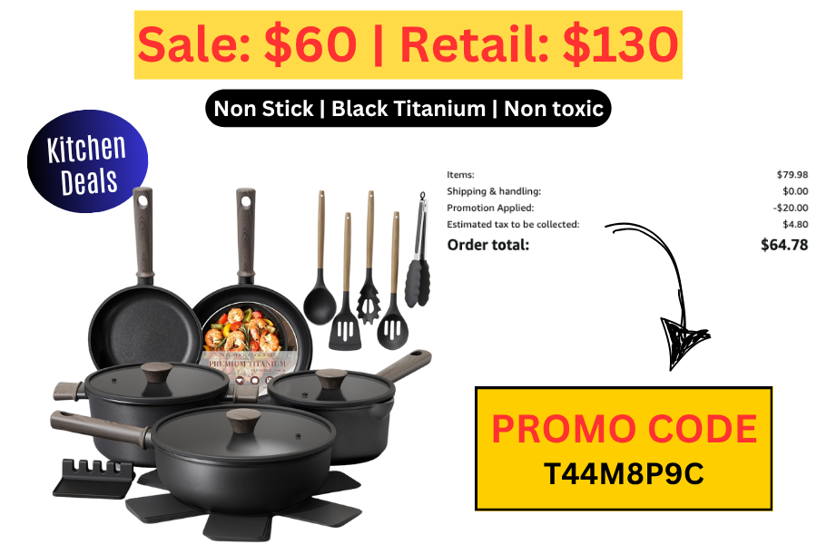 (Sale: $60 | Retail: $130) 19 pc Pots &amp; Pans Set
