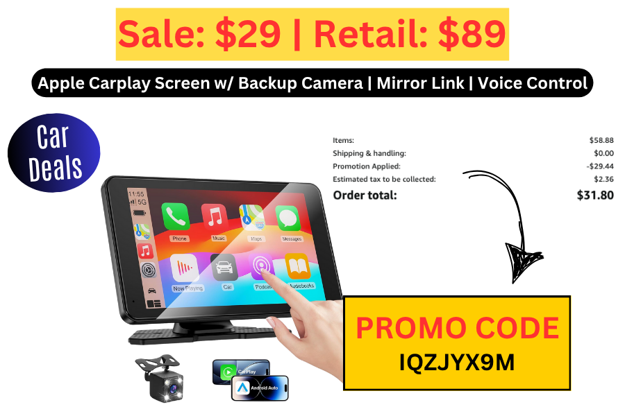 (Sale: $29 | Retail: $89) Apple Carplay Screen