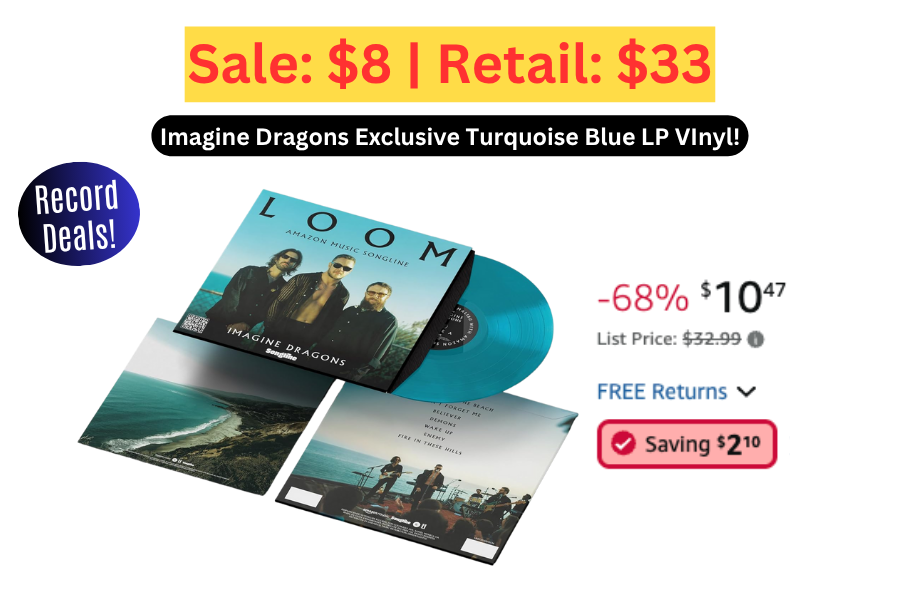 (Sale: $8 | Retail: $33) Imagine Dragons LOOM Exclusive Turquoise Blue LP VInyl