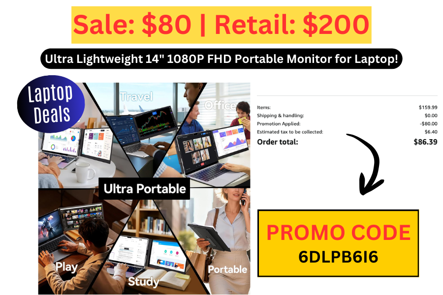 (Sale: $80 | Retail: $200) 14" Laptop Screen Extender
