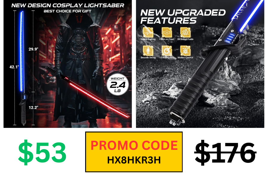 (Sale: $53 | Retail: $176) Dueling Dark Saber Lightsaber