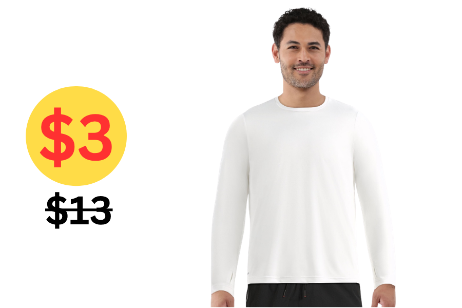 (Sale: $3 | Retail: $13) Athletic Works Men's Long-Sleeve Jersey Shirt