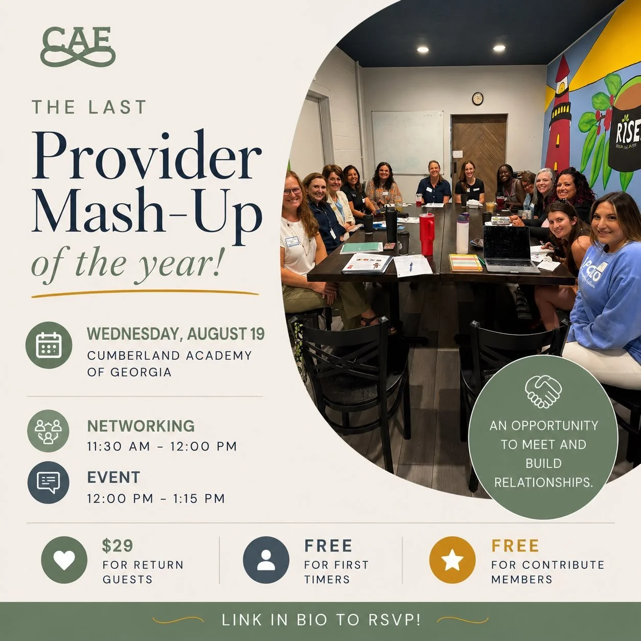 Our last Provider Mash-Up of the year is this Tuesday!

These events have always been about something pretty simple: getting good people in the same room.

Meeting the providers doing great work in our community. Knowing who you&rsquo;re referring fa