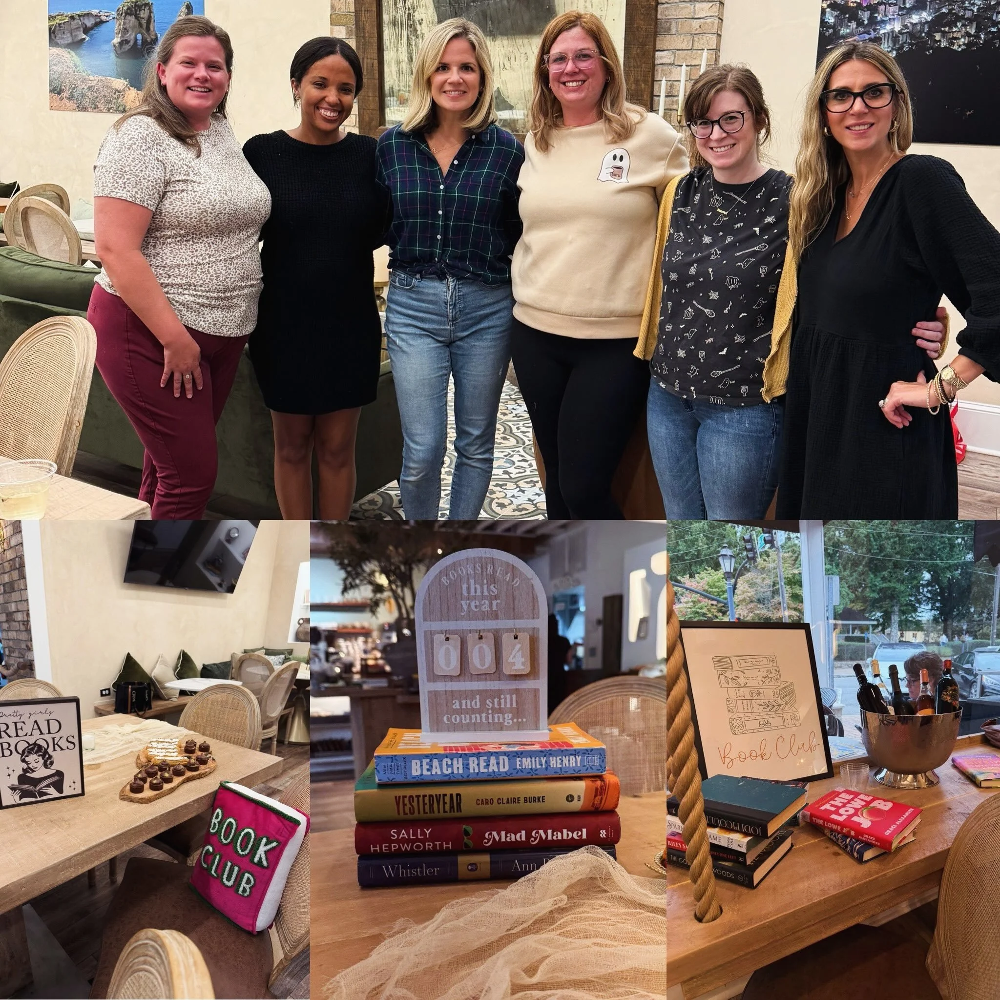 October book club @cafelebon43. What a special and cozy place to connect with such a wonderful group of Moms ☕️♾️📚#autism #booksbooksbooks #bookclub #asdmom