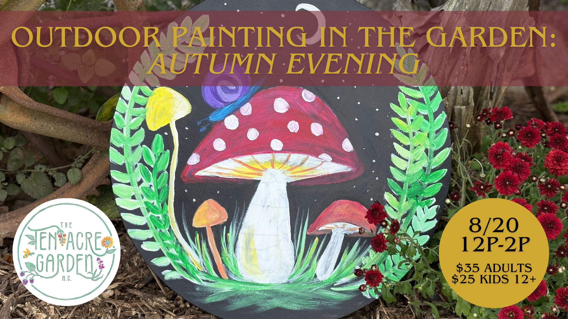 Outdoor Painting in the Garden: Autumn Evening