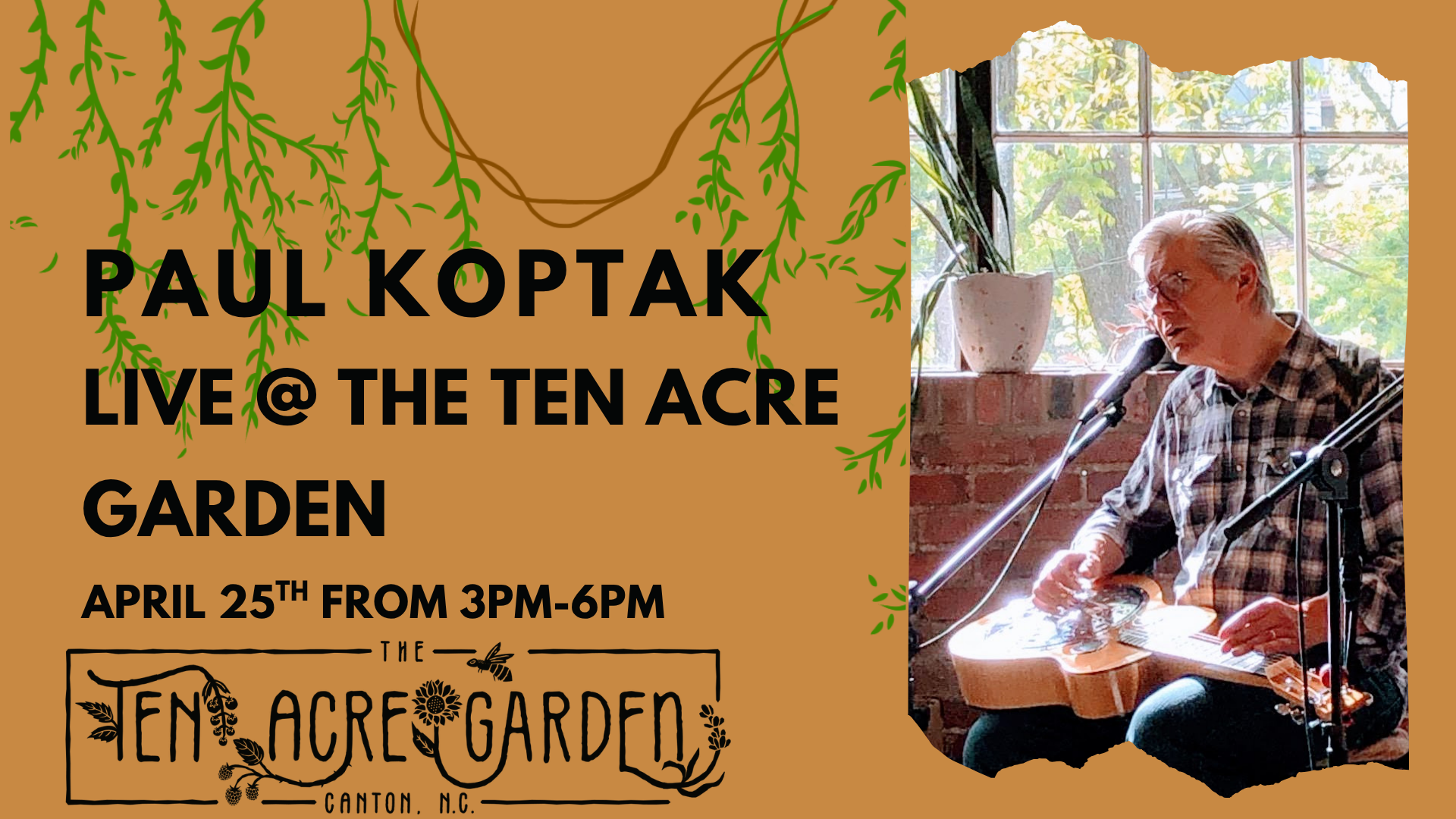 Live Music in the Garden with Paul Koptak