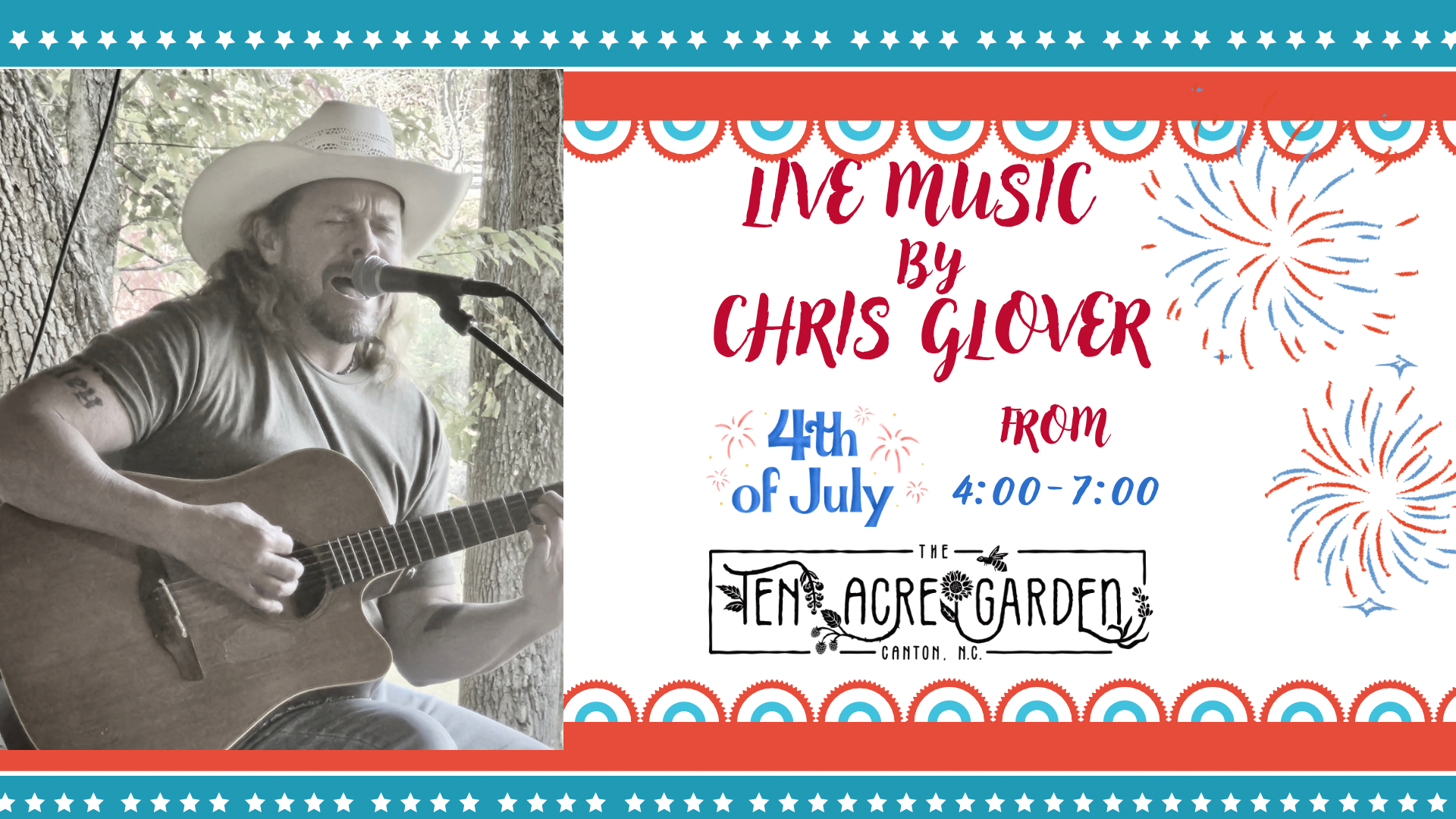 Live Music in the Garden with Chris Glover Acoustic