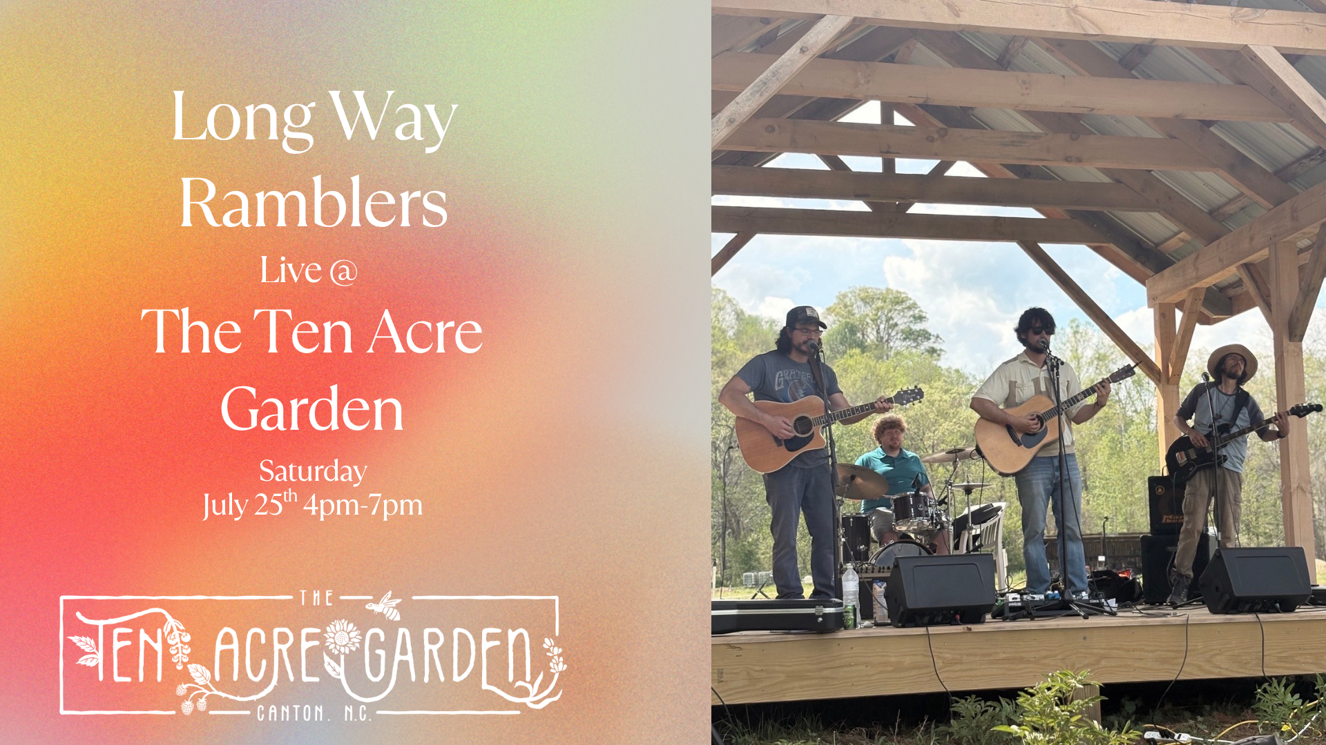 Live Music in the Garden with the Longway Ramblers
