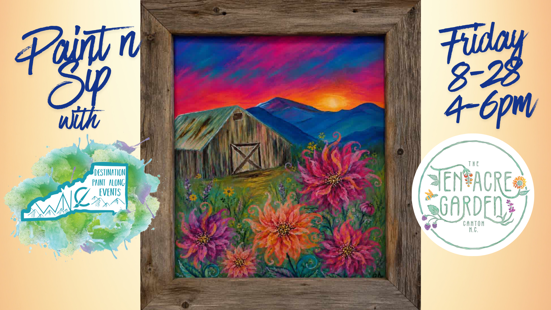 Paint n Sip Dahlia Fest with WNC Paint Events