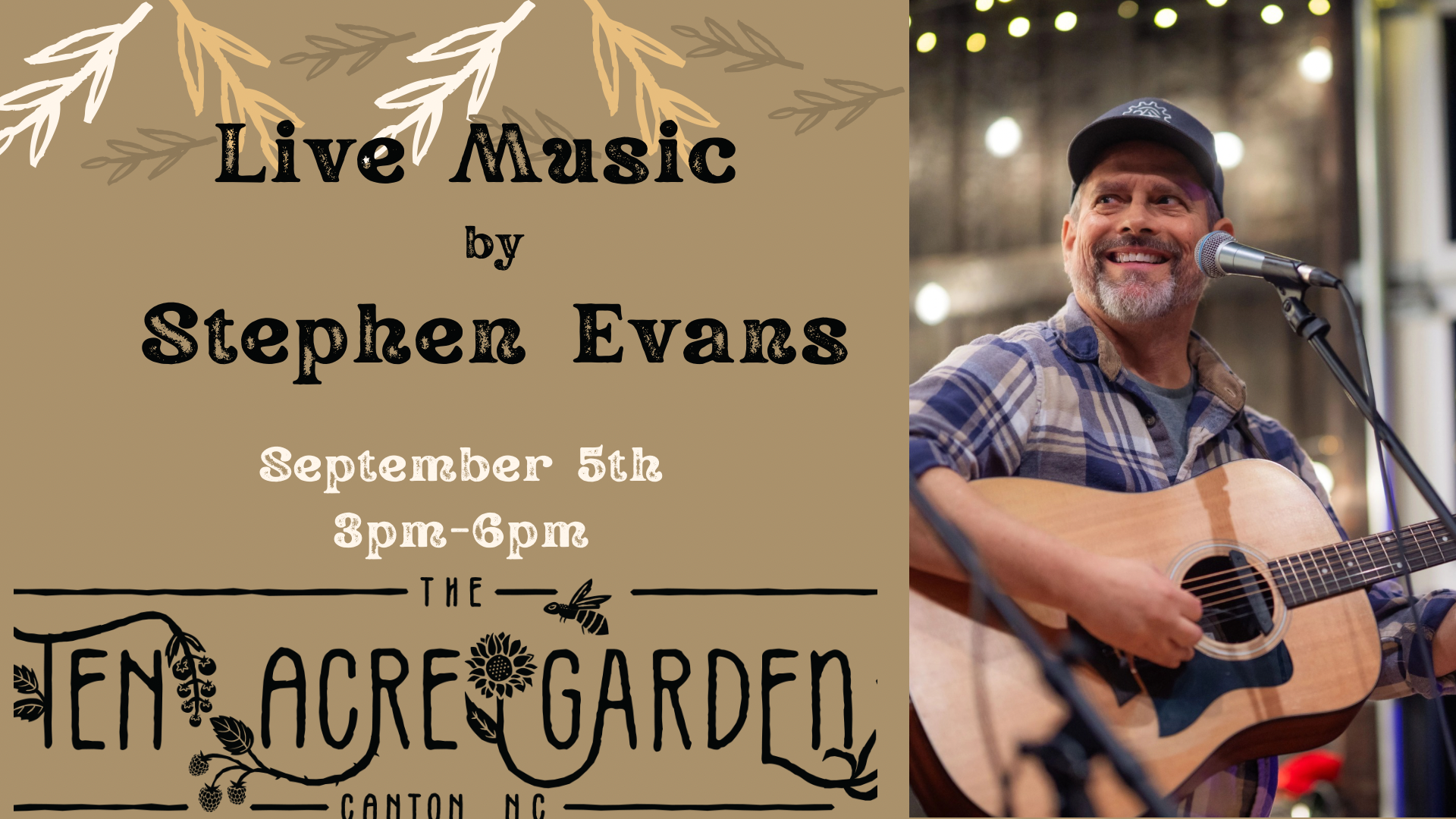Live Music in the Garden with Stephen Evans