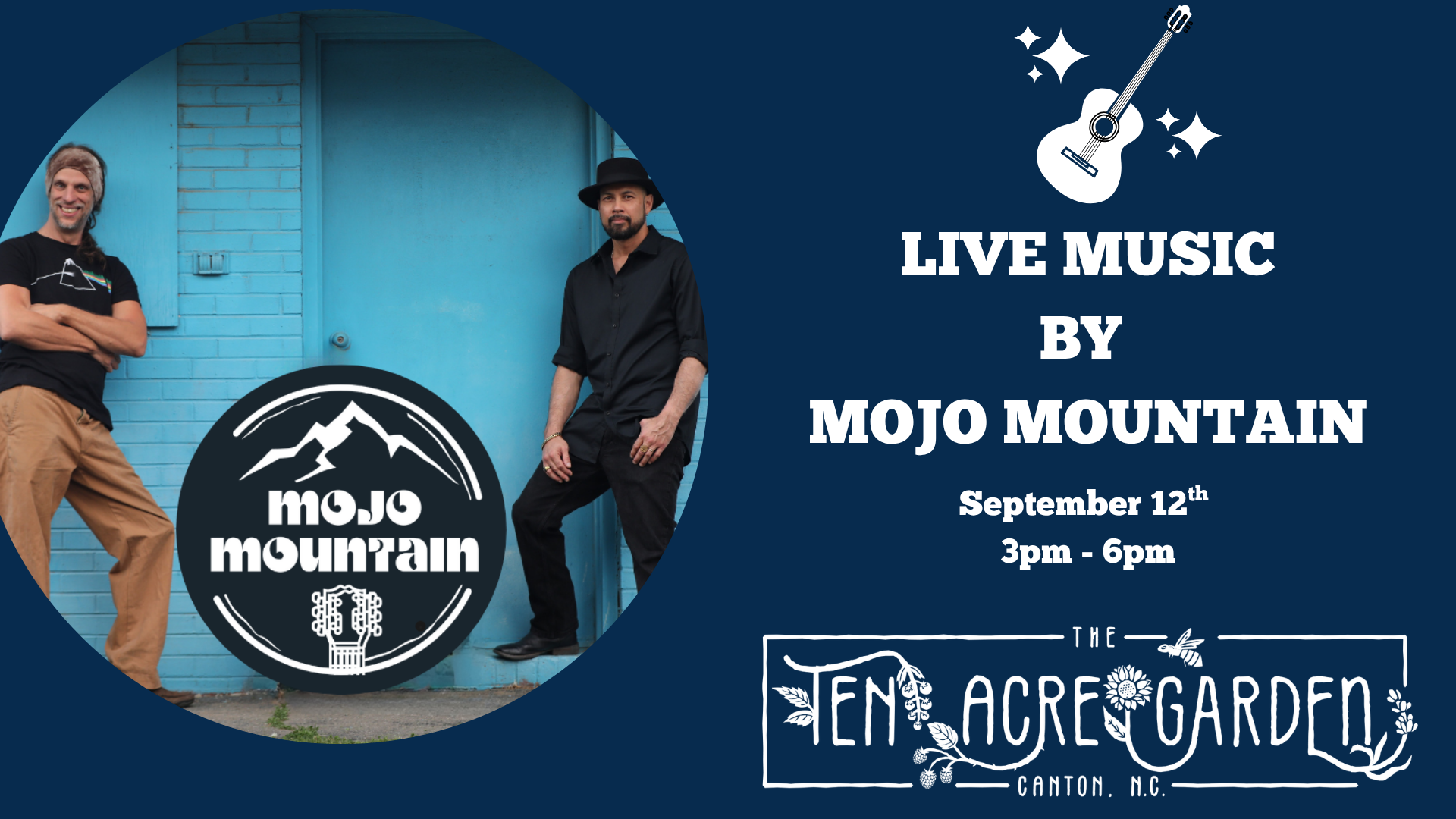 Live Music in the Garden with Mojo Mountain Duo