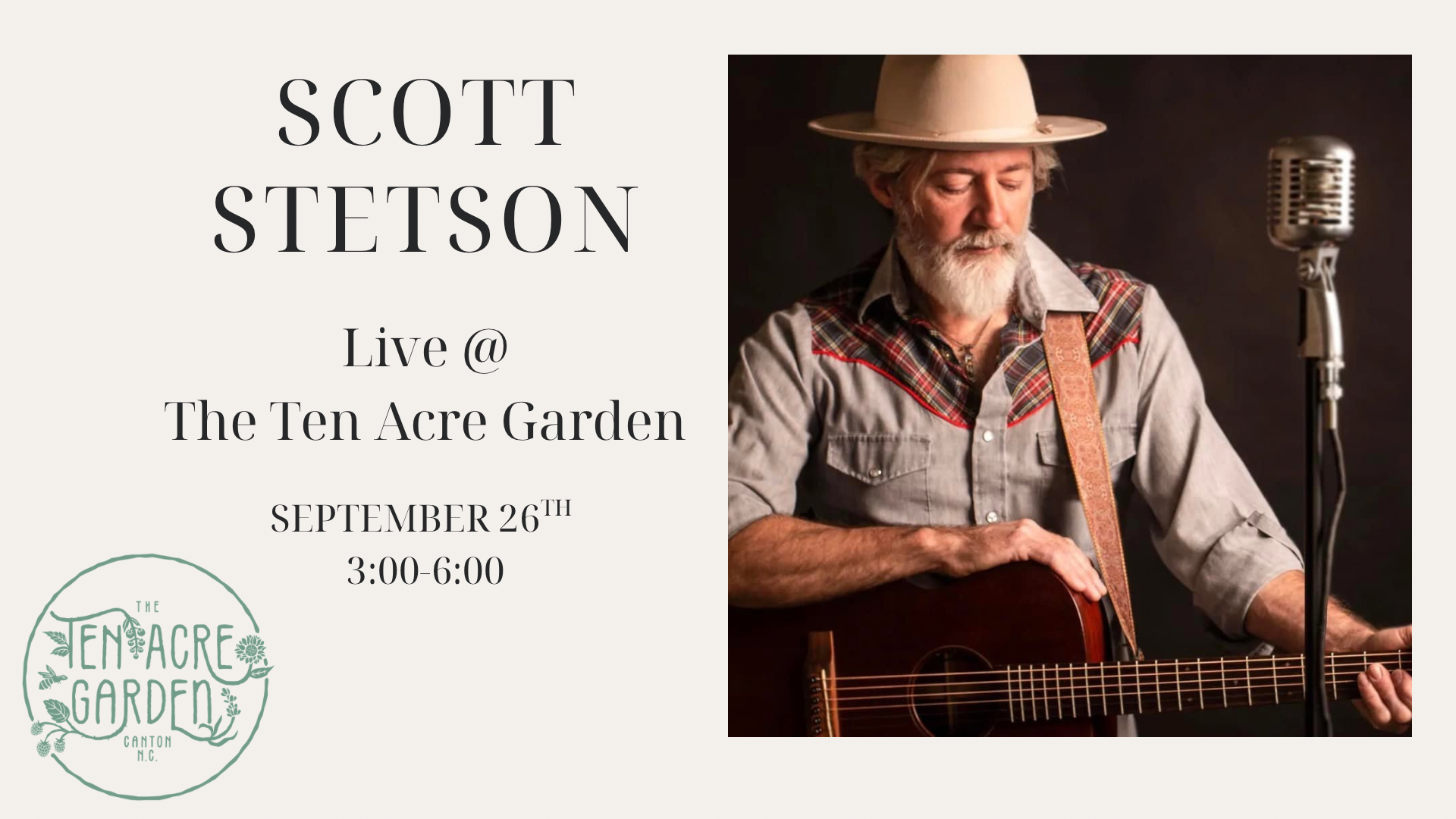 Live Music in the Garden with Scott Stetson