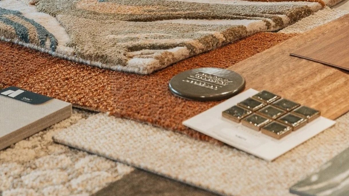 Material mood board for interior design