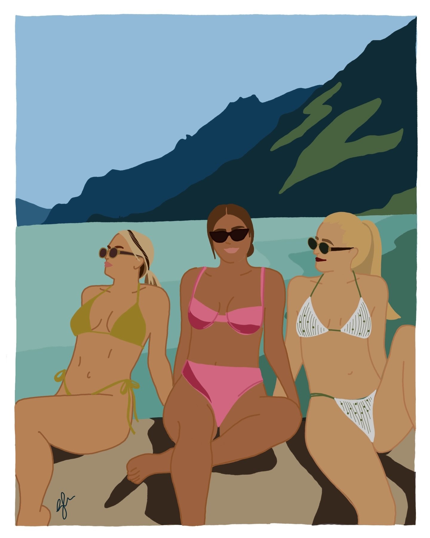 and a double post because it&rsquo;s been a slow Instagram week* (6 months) ~~

On the topic of Global Gals, I was too inspired by the original pic that I had to draw these girls @mahleedcastro 🏔️🩷