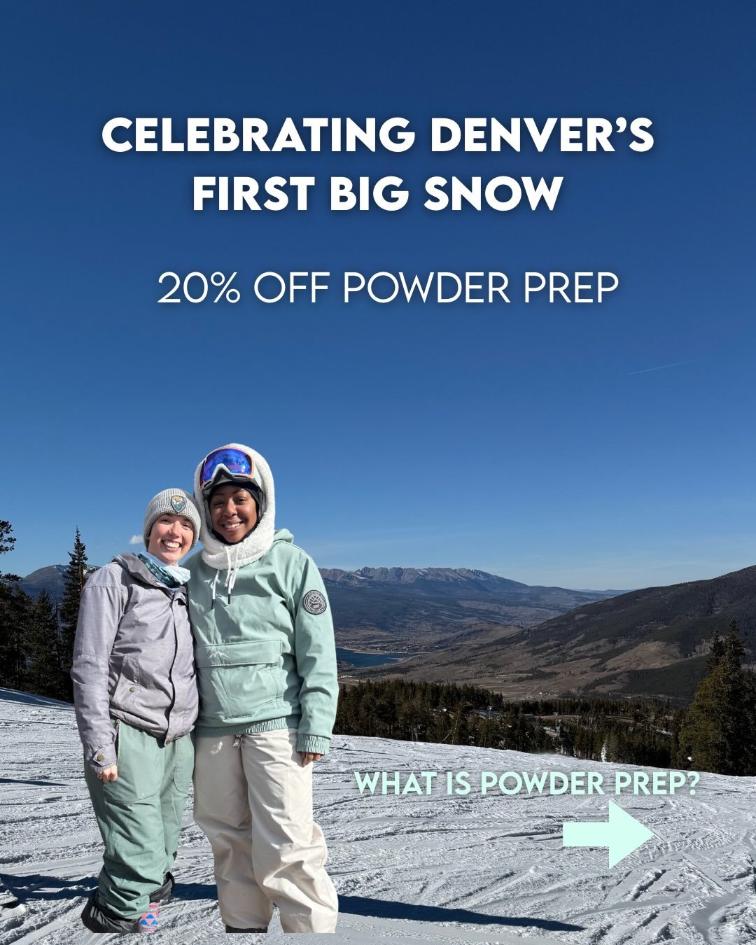 A little late to celebrate the first snow in Denver, but here we are! 

Powder Prep on SALE through the weekend for 20% off. 

6 weeks; 3 workouts/wk

Tailored for the skier and snowboarder to have their best season yet! 

Comment: FIRSTSNOW for the 