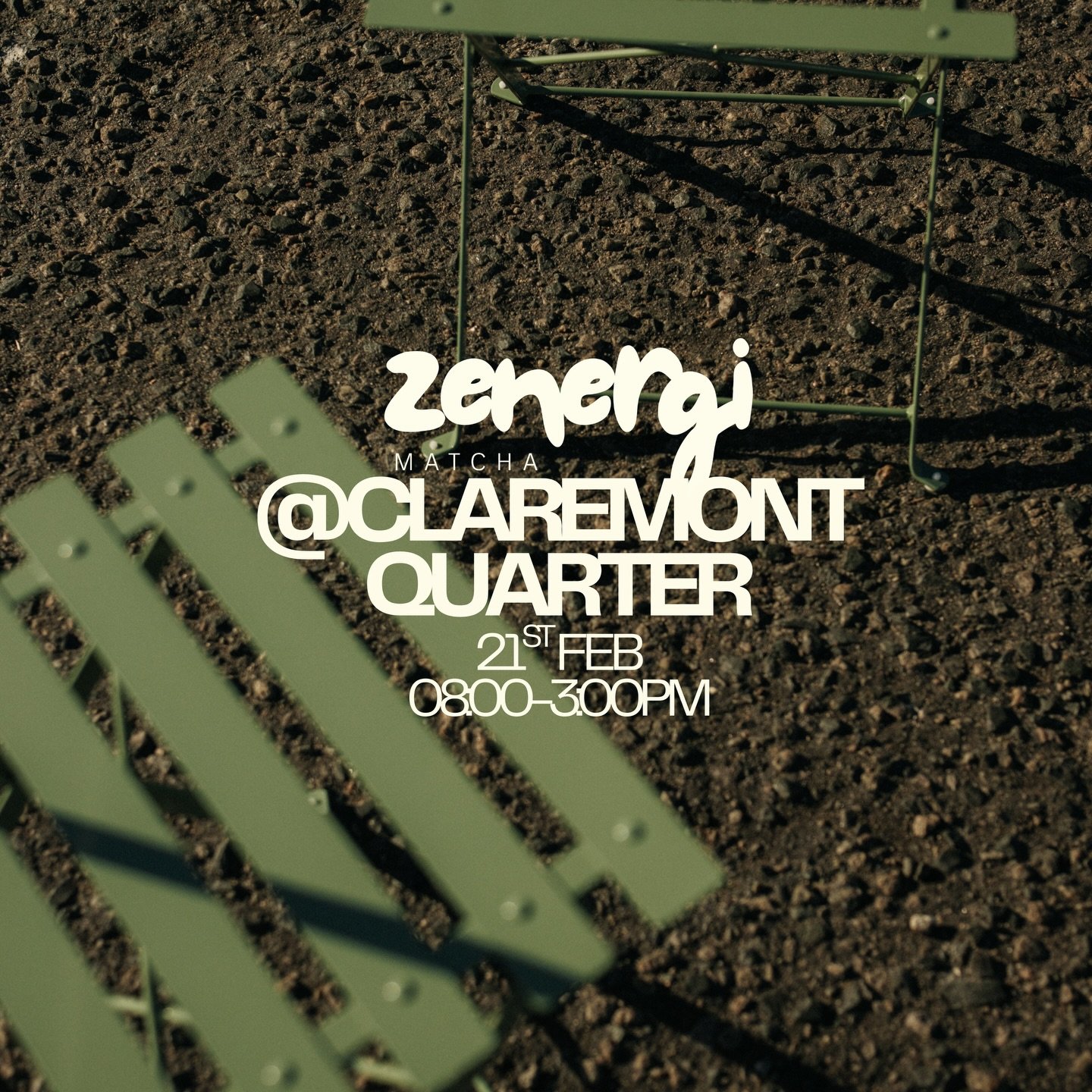 This is your reminder! 🌱
The travelling matcha house is coming to Claremont ~

THIS SATURDAY, 21st FEB
@ THE SQUARE - CLAREMONT QUARTER
8am-3pm 

We can&rsquo;t wait to see you there 🫶
Plus the first 50 people will receive a 10% off discount from o