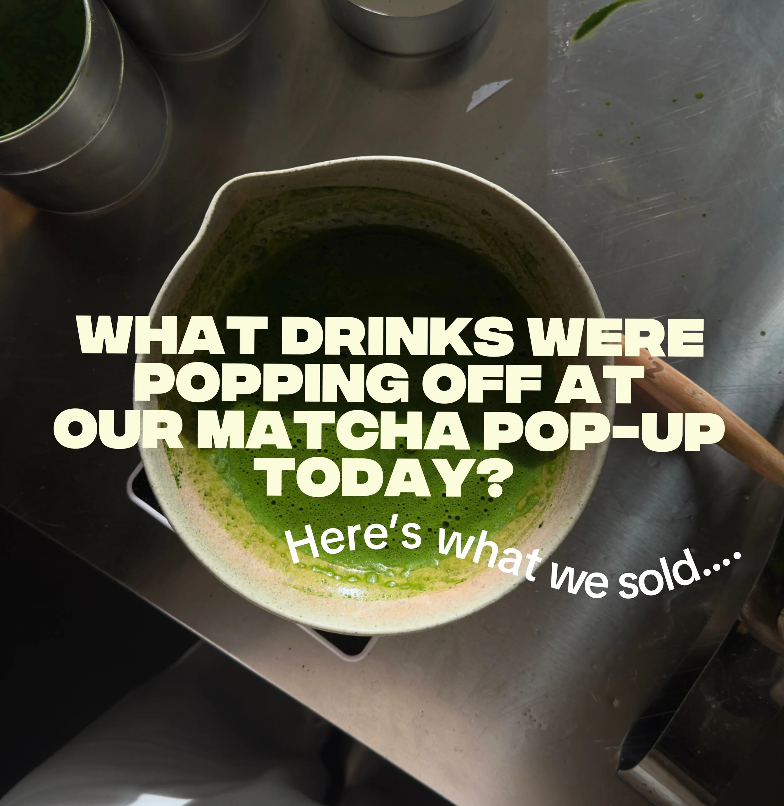 What were people drinking today at our matcha trailer?? 

Swipe for the breakdown&hellip;.

IT WAS WET, WINDY &amp; COLD 🥶 but thank you to everyone who swung by for a Matcha or Hojicha 💚

Cal&rsquo;s contribution: &ldquo;Day from hell here&rsquo;s
