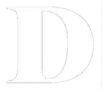 D Magazine White Logo