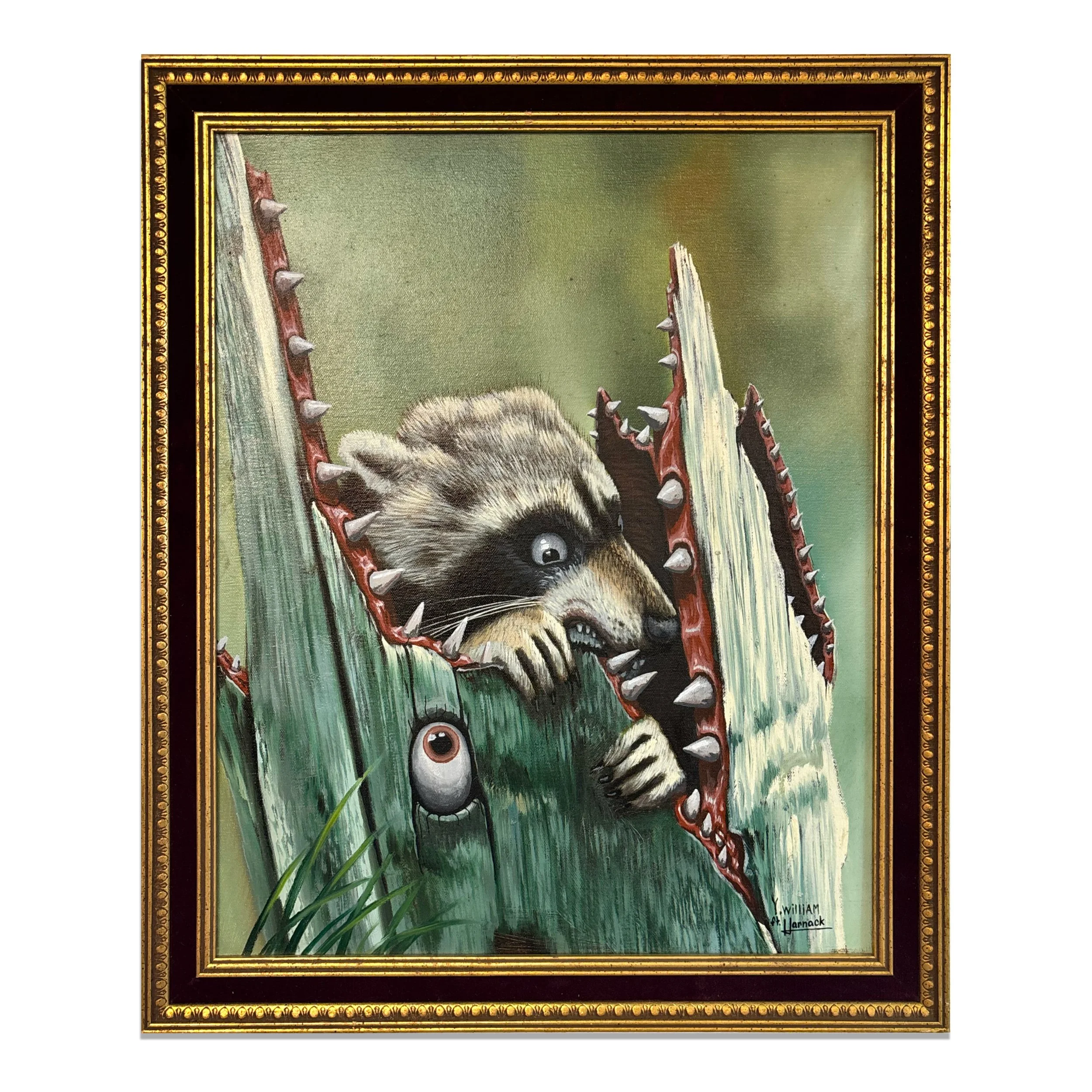 RaccoonGettingEatenByALog_Framed.jpg