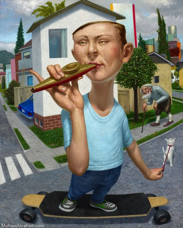 Around the Block 30 x 24 inches oil on canvas Michael Abraham 2010.jpeg