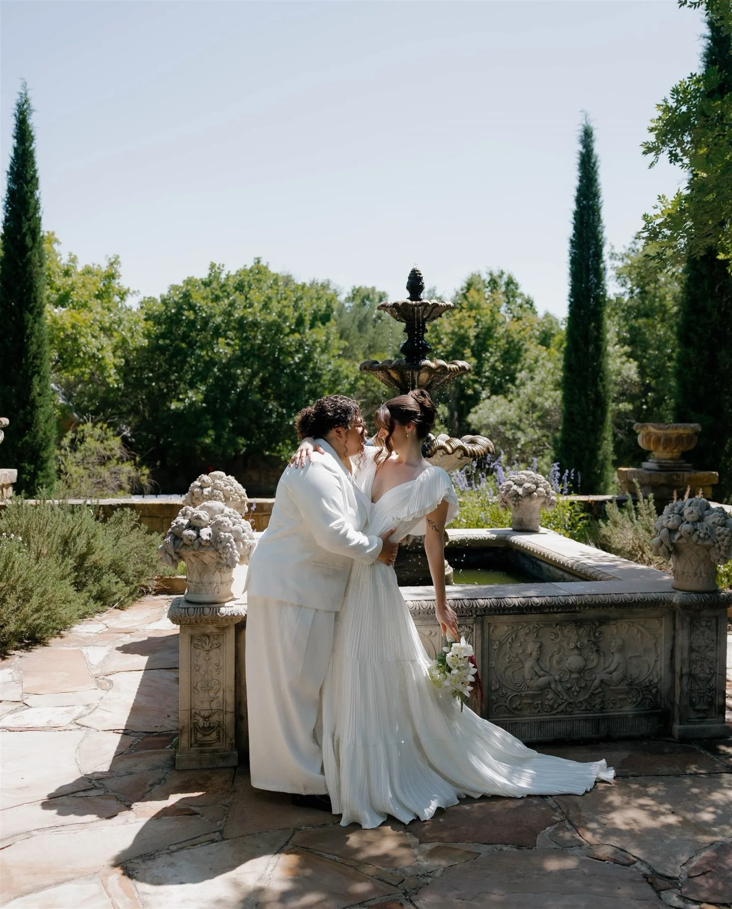 The Brides!
.
.
.
.
.
Photographer: @katelynscanon 
Coordinator: @enpointeevents 
Videographer: @jhutmedia 
Venue: @clarkgardensweddings 
DJ: @wicked.ai 
Florals: @theflowermarketon7th 
Caterer: @tacosoasis 
Cake: @thatsthecake 
Dress: @anthropologie