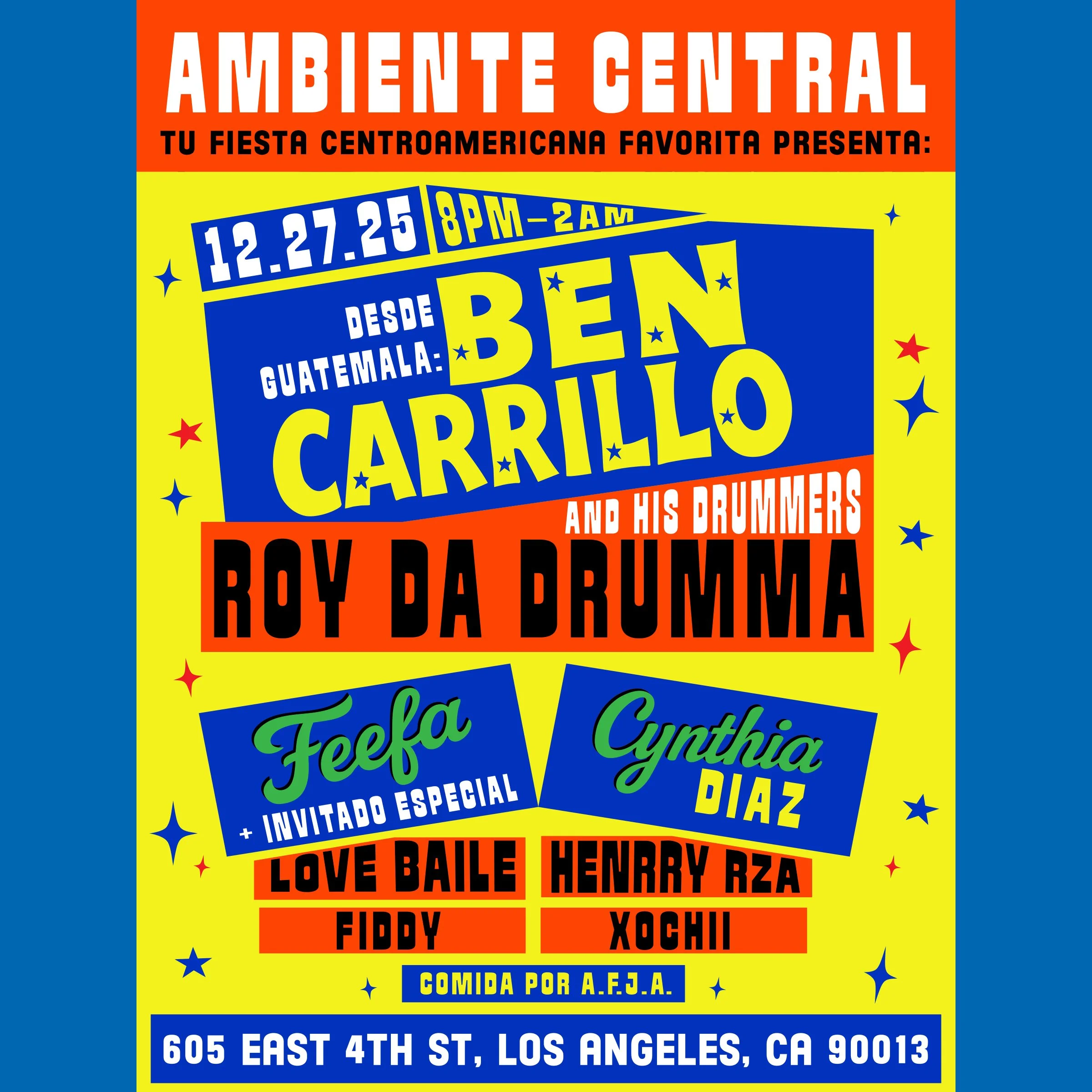 Ambiente Central Presenta: Ben Carrillo, FEEFA, y La Cynthia 