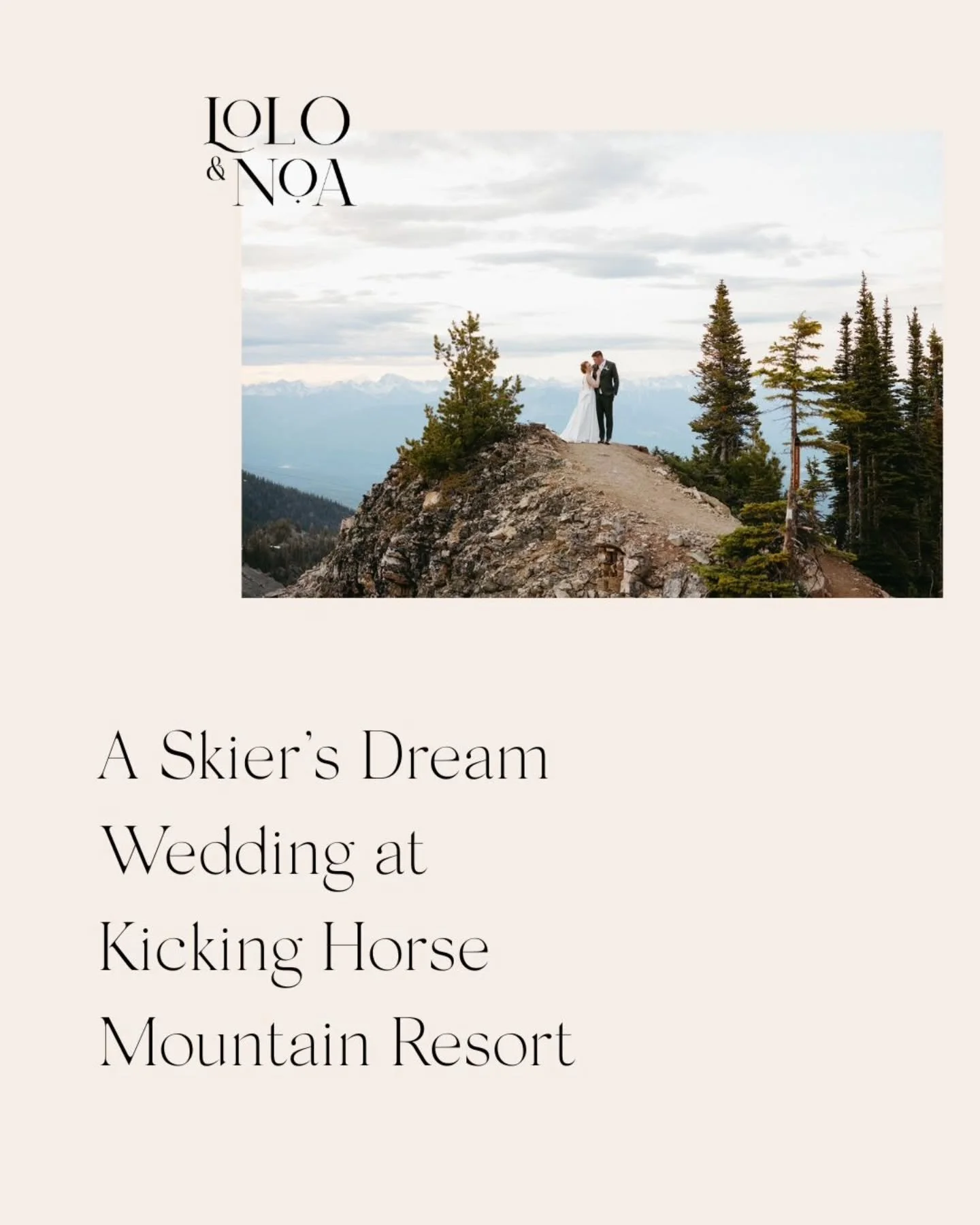 A wedding blog at @kickinghorsemtn we did for @loloandnoa ⛷️
An absolutely gorgeous day on the mountain, with classic details and shot skis of course! 

Blogging is our most popular service and for good reason - we take care of everything from the co