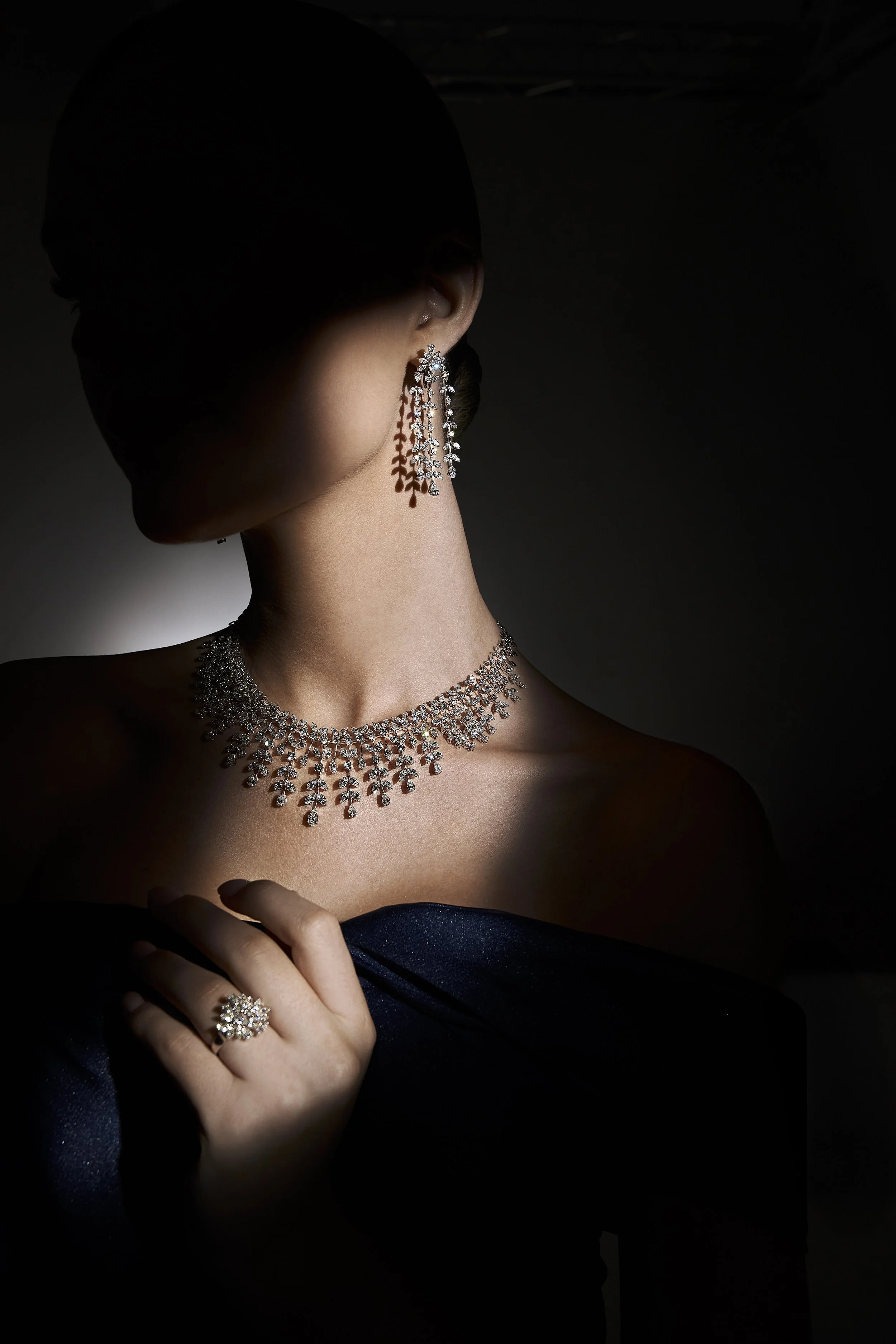Jewelry advertising photography in Hong Kong for fine jewelry brand campaign