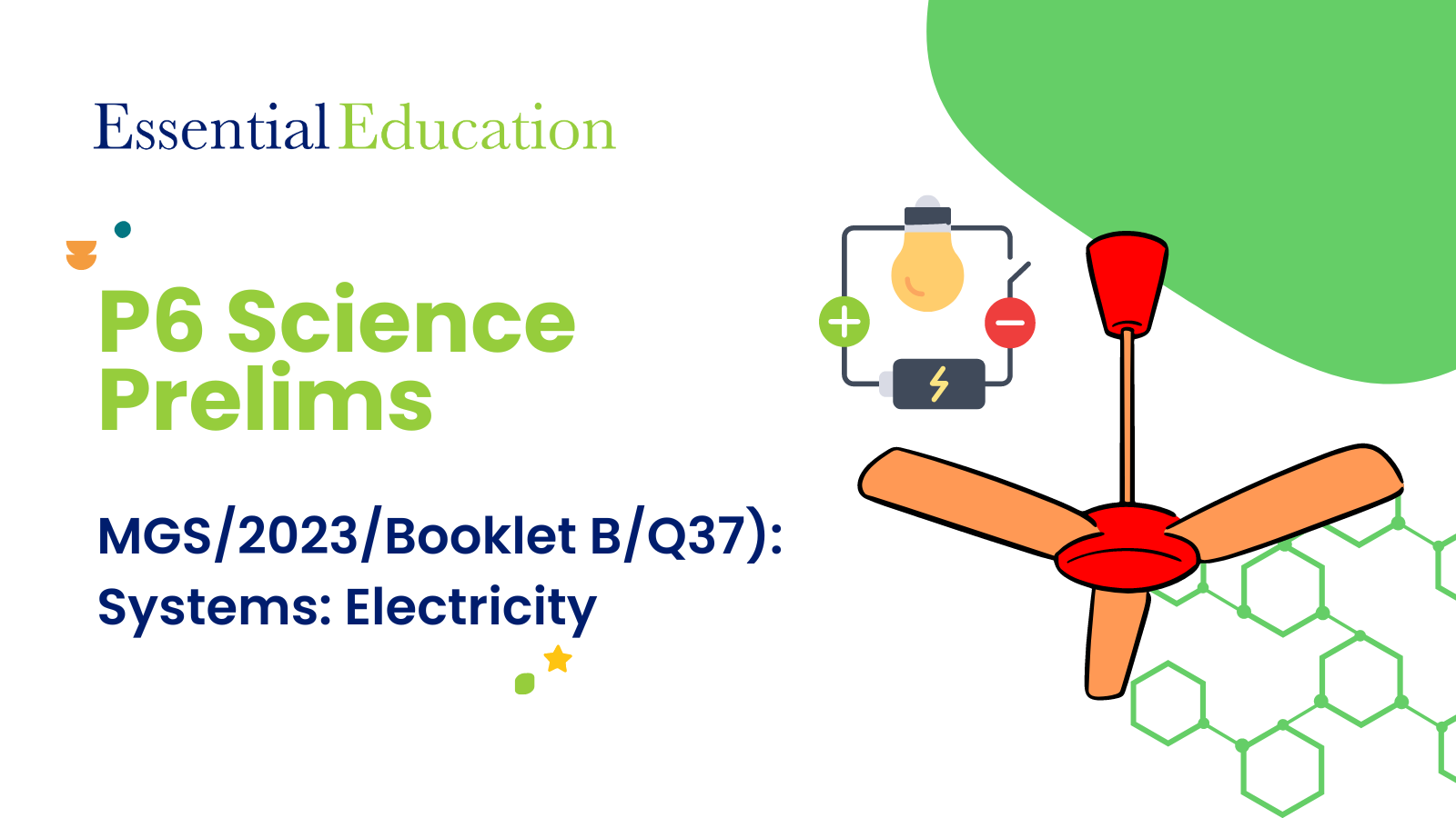 P6 Science Prelims (MGS/2023/Booklet B/Q37): Systems: Electricity