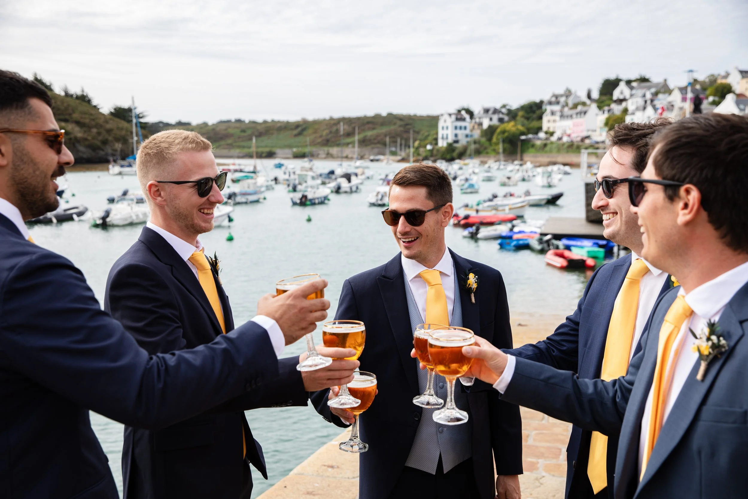 Préparatif de mariage bellilois sur le port de sauzon