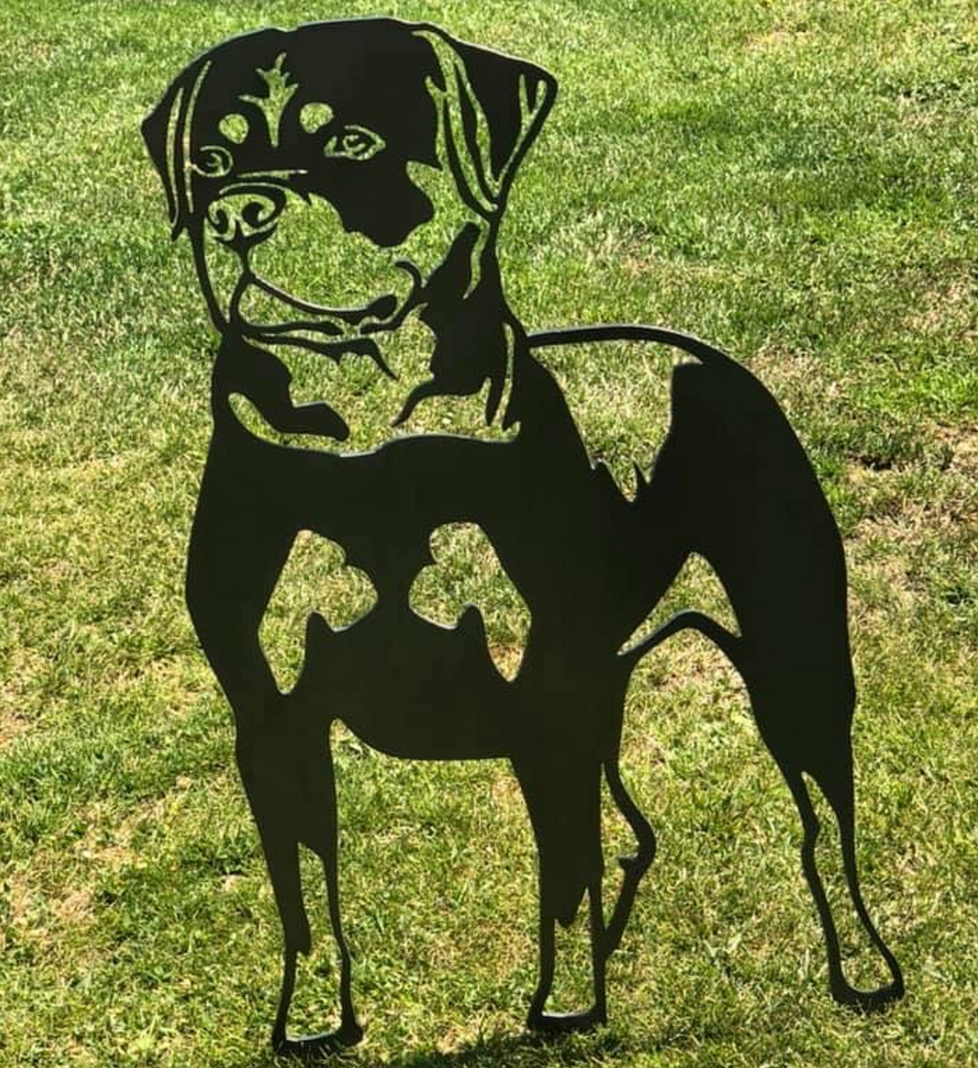 Rottweiler Dog Metal Garden Art